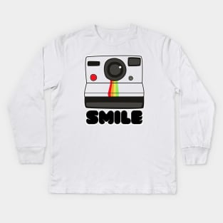 Instant Camera Smiles for the 70s and 80s Kids Long Sleeve T-Shirt